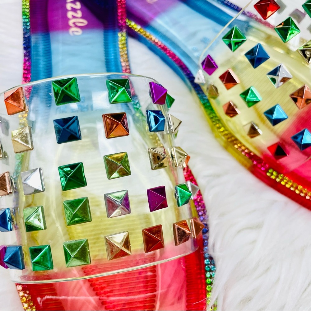 Multi clear studded sandal - Picture 4 of 7